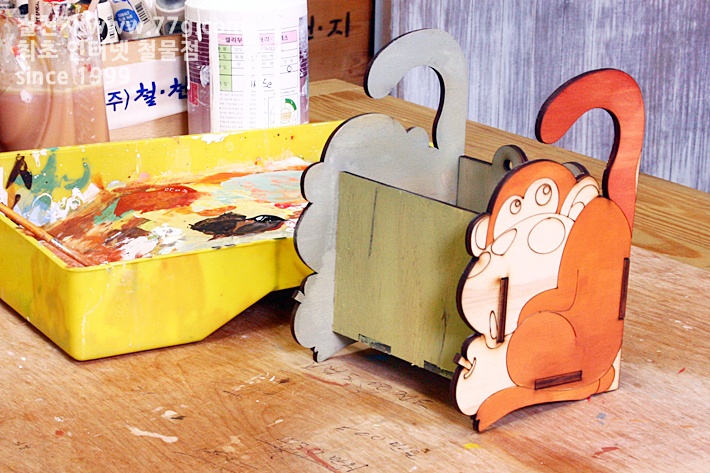 벽에부착하는 동물 시리즈 원숭이 박스 만들기
