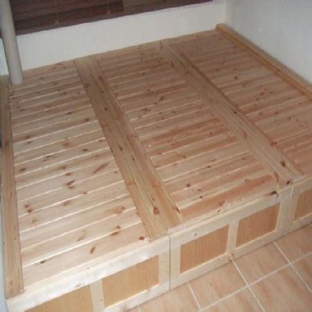 집성원목 툇마루 화단덮개를 이용한 전실 마루설치 