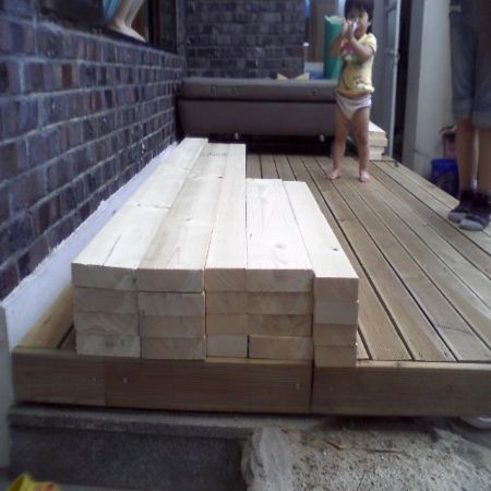 구조재로 2층 침대 만들기 성공사진