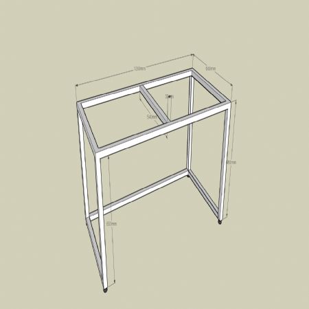 자작나무합판으로 만든 책상과 거실탁자