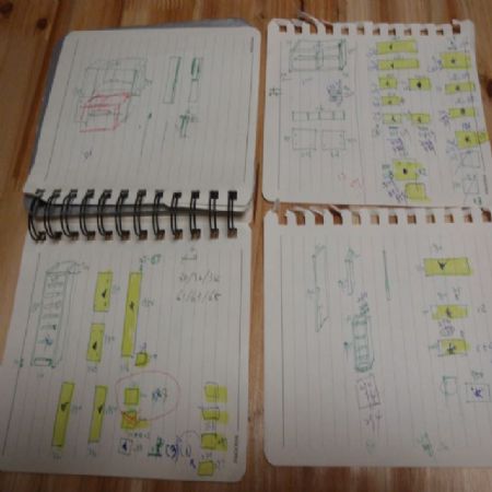 김치냉장고 주변 수납장(삼목)