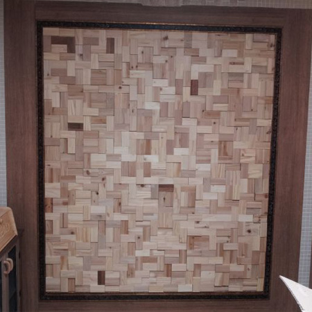 나무 모자이크 아트월로 변신~^^*