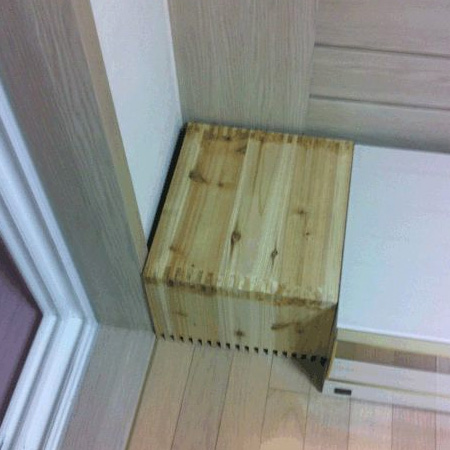 에어콘 연결구 가리기