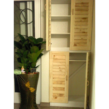 집성목으로 만든 신발장, 붙박이장