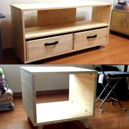 원목책상, 원목수납장 만들기 