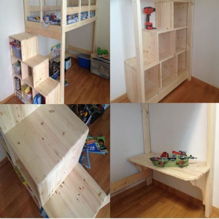 책장형태의 벙커침대용 계단