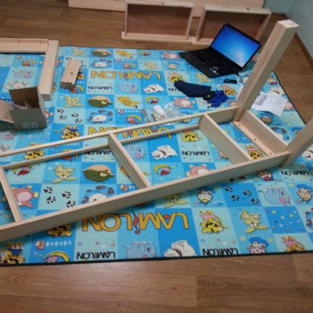 아들에게 맟춤 책상만들기