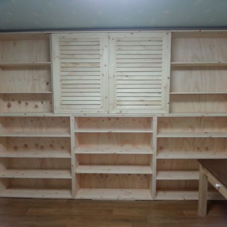 100% 맟춤책장 아들래미 갤러리 미닫이 책장^^