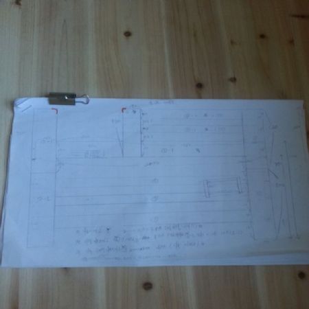 홍송으로 만든 벙커침대 