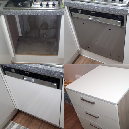 빌트인 식기세척기와 그 부산물(?) 서랍장