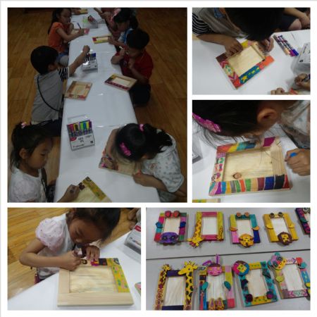 유치부,초딩부 어린이들과 만들기 체험
