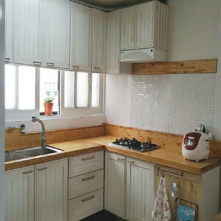 18년된 싱크대 원목상판으로 교체하고 리폼했어요.