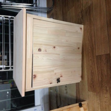 히노끼로 만든 세면대 하부장~