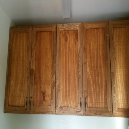 물푸레나무 문짝 싱크대 상부장