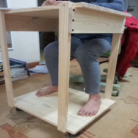 집성목 사이드 테이블 및 간이 책상 DIY