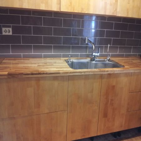 자작집성목 싱크대