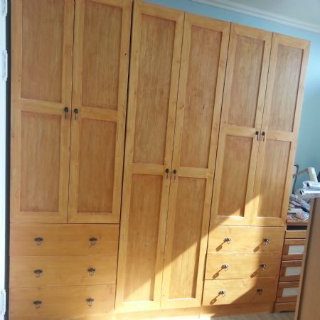 스프러스로 만든 베이직 3단 서랍 원목 옷장