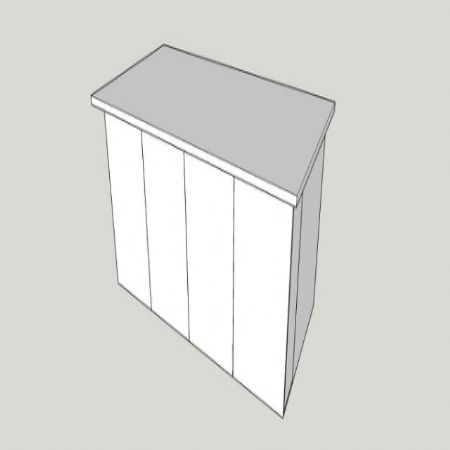 백색 코팅 합판으로 수납장