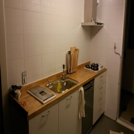 이케아 싱크장이랑 철천지 오리나무 상판으로 싱크대 완성했어요!