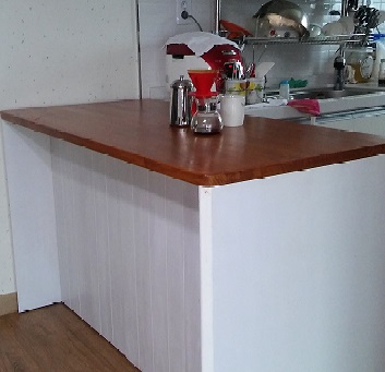 시판 렌지대와 수납장으로 아일랜드 식탁 만들기 