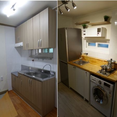 싱크상판 자작나무 원목으로 교체하기 