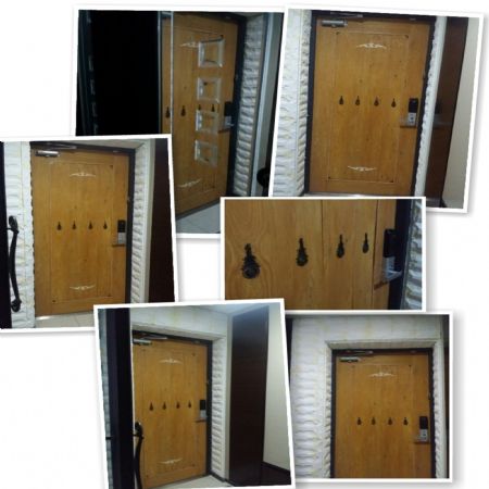 낙엽송엠보 로  현관문Diy리폼~^