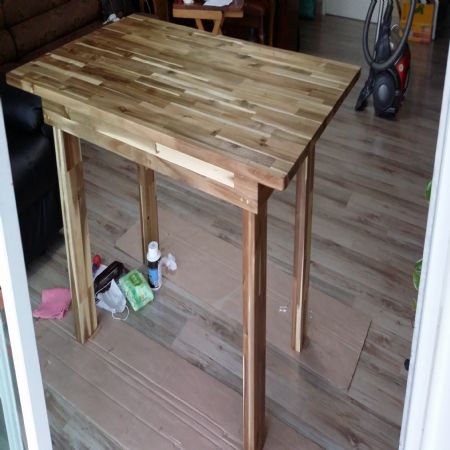 아카시아 집성목으로 식탁 만들기