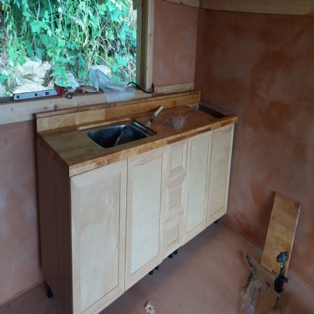 돈버는 자작나무 상판 싱크대 