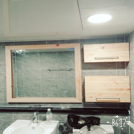 욕실 편백나무 수납장 만들기