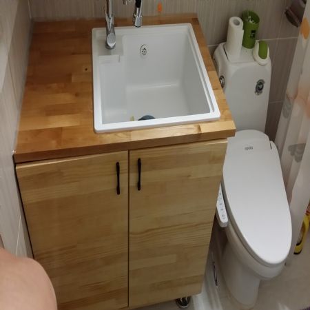 욕실에 씽크대 설치