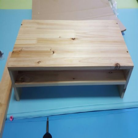 집성목 삼나무 노트북 받침대