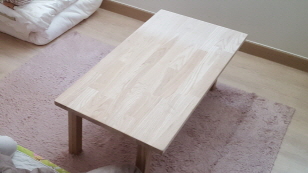신혼가구 1탄! 물푸레나무로 만든 소파 테이블