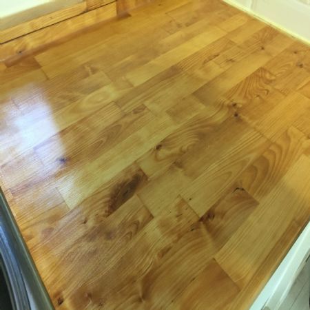 원목 상판 10개월후~ 덧칠~