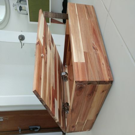 아카시아집성목으로 만든 스툴겸 발받침대