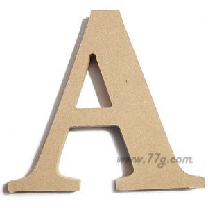 포크아트 (110x110mm) 알파벳 이니셜(initial) 영문 대문자 A(월넛 3mm)