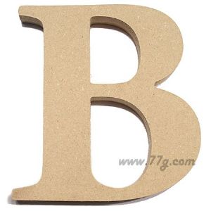 포크아트 (110x110mm) 알파벳 이니셜(initial) 영문 대문자 B(미송합판 4.8mm)