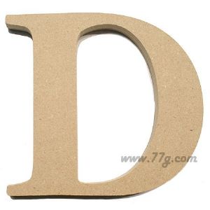 포크아트 (110x110mm) 알파벳 이니셜(initial) 영문 대문자 D(미송합판 4.8mm)