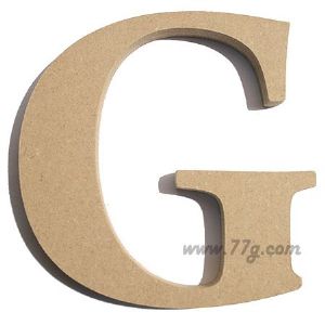 포크아트 (110x110mm) 알파벳 이니셜(initial) 영문 대문자 G(미송합판 4.8mm)