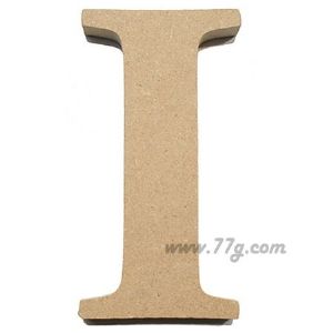 포크아트 (110x110mm) 알파벳 이니셜(initial) 영문 대문자 I(월넛 3mm)