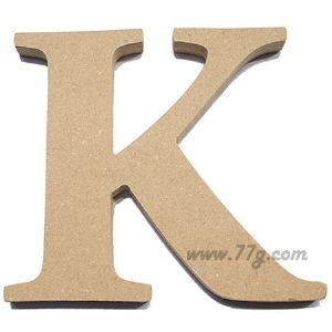 포크아트 (110x110mm) 알파벳 이니셜(initial) 영문 대문자 K(미송합판 4.8mm)