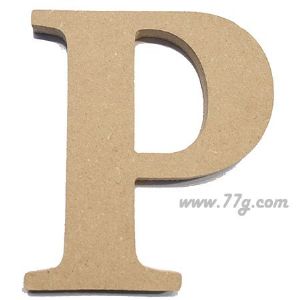 포크아트 (110x110mm) 알파벳 이니셜(initial) 영문 대문자 P(미송합판 4.8mm)