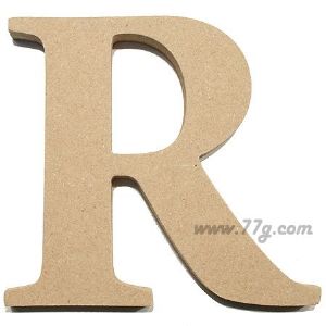 포크아트 (110x110mm) 알파벳 이니셜(initial) 영문 대문자 R(미송합판 4.8mm)