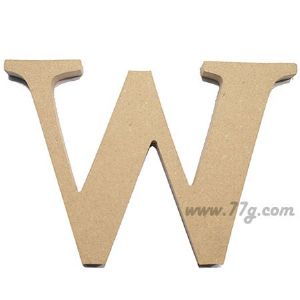 포크아트 (110x110mm) 알파벳 이니셜(initial) 영문 대문자 W(미송합판 4.8mm)