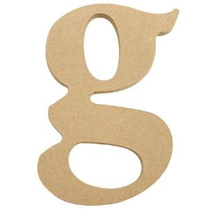 포크아트 (110x110mm) 알파벳 이니셜(initial) 영문 소문자  g(미송합판 4.8mm)