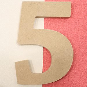 포크아트 (110x110mm) 넘버 이니셜(initial) 5(mdf 3mm)