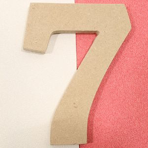 포크아트 (110x110mm) 넘버 이니셜(initial) 7(미송합판 4.8mm)