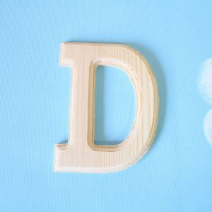 원목(150x150x14mm) 알파벳 이니셜(initial) 영문 대문자 D