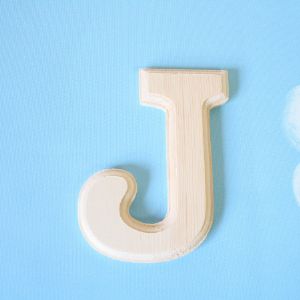 원목(150x150x14mm) 알파벳 이니셜(initial) 영문 대문자 J