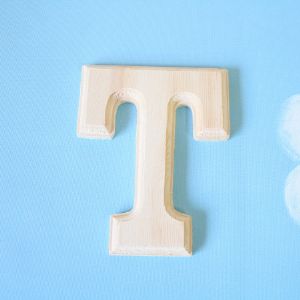 원목(150x150x14mm) 알파벳 이니셜(initial) 영문 대문자 T