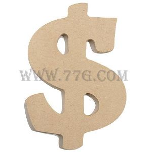 포크아트 (110x110mm) 특수문자 이니셜(initial) 달라(미송합판 4.8mm)